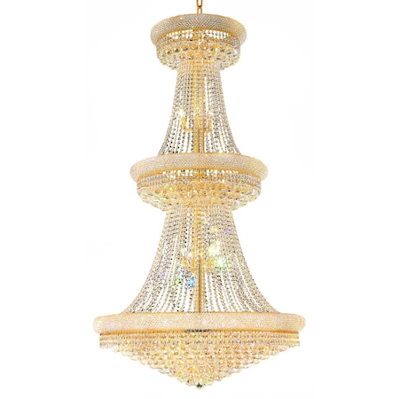 Cwi Lighting Empire 38 Light Down Chandelier With Gold Finish 8001P42G